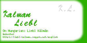 kalman liebl business card
